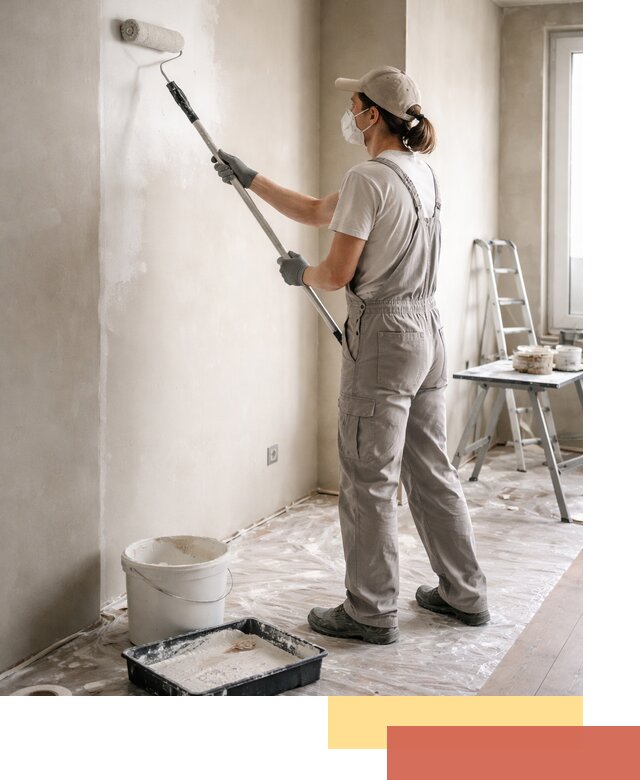 Покраска перегородок из гипсокартона в Урюпинске качественно и недорого