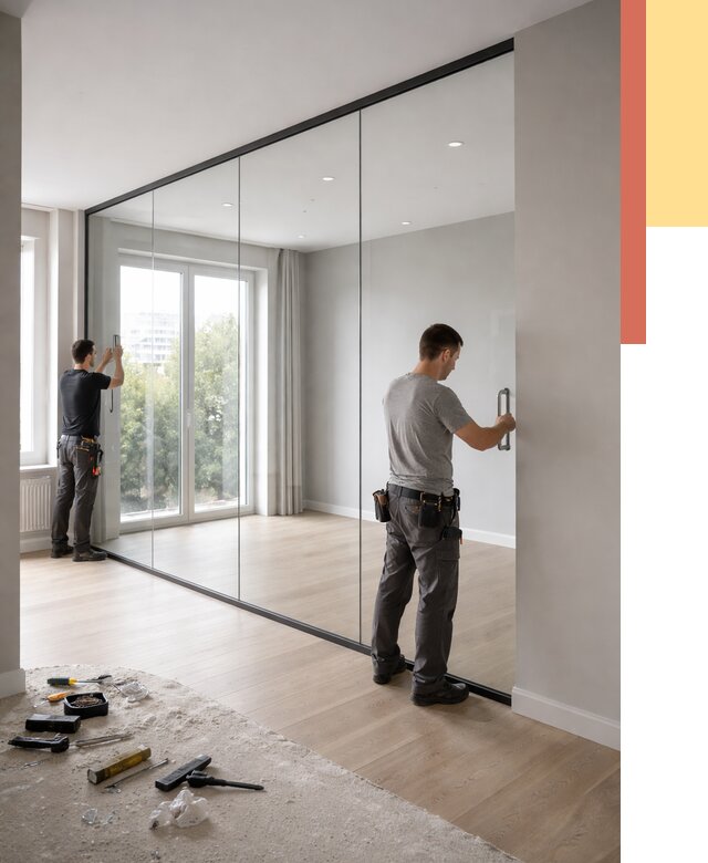 Изготовление стеклянных перегородок в Урюпинске от 12722 руб. под ключ | ОТДЕЛОЧНИК-Рюп