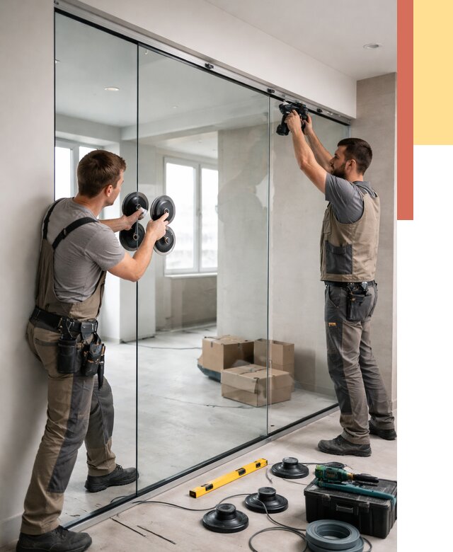 Монтаж стеклянных перегородок в Урюпинске от 6696 руб. | ОТДЕЛОЧНИК-Рюп