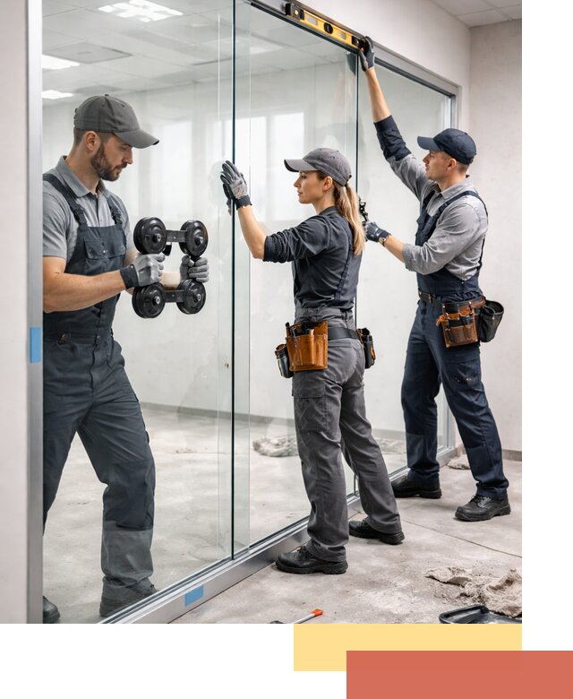 Профессиональный монтаж стеклянных перегородок в Урюпинске