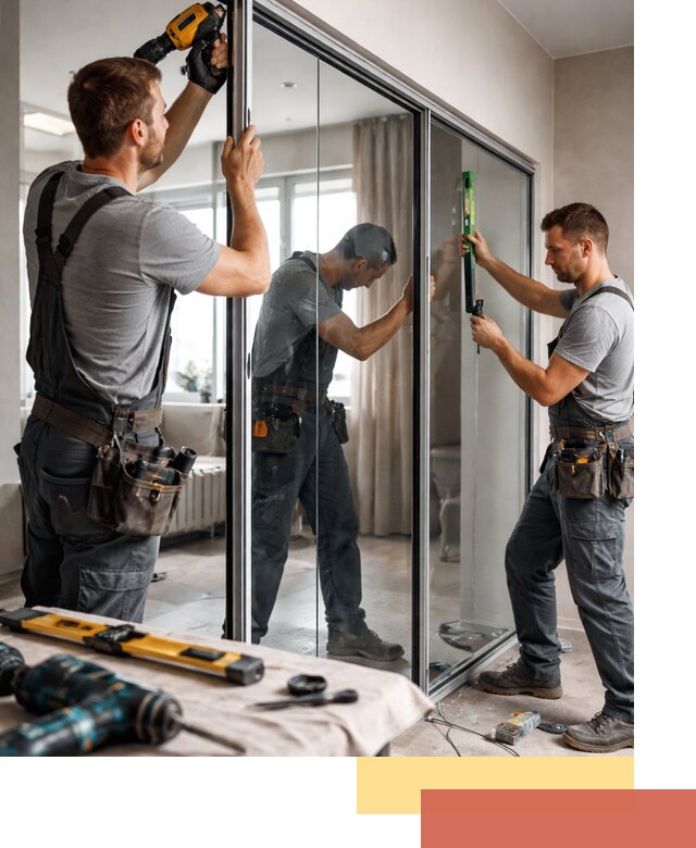 Каркасные стеклянные перегородки под ключ в Урюпинске