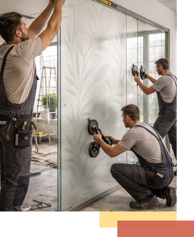 Стеклянные перегородки с рисунком на заказ в Урюпинске