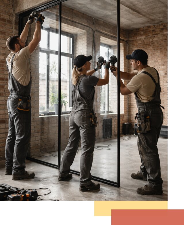 Стеклянные перегородки лофт — изготовление и монтаж в Урюпинске