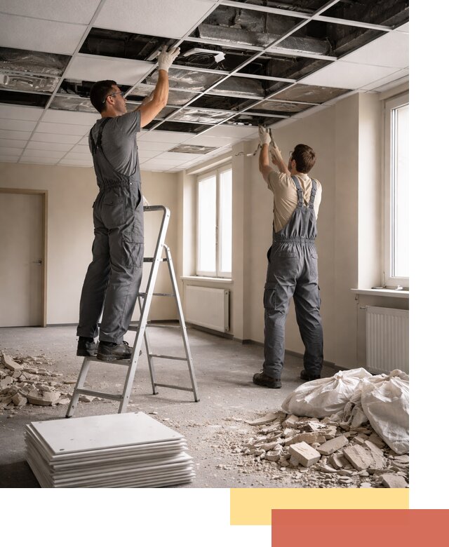 Демонтаж потолков Армстронг профессионально в Урюпинске