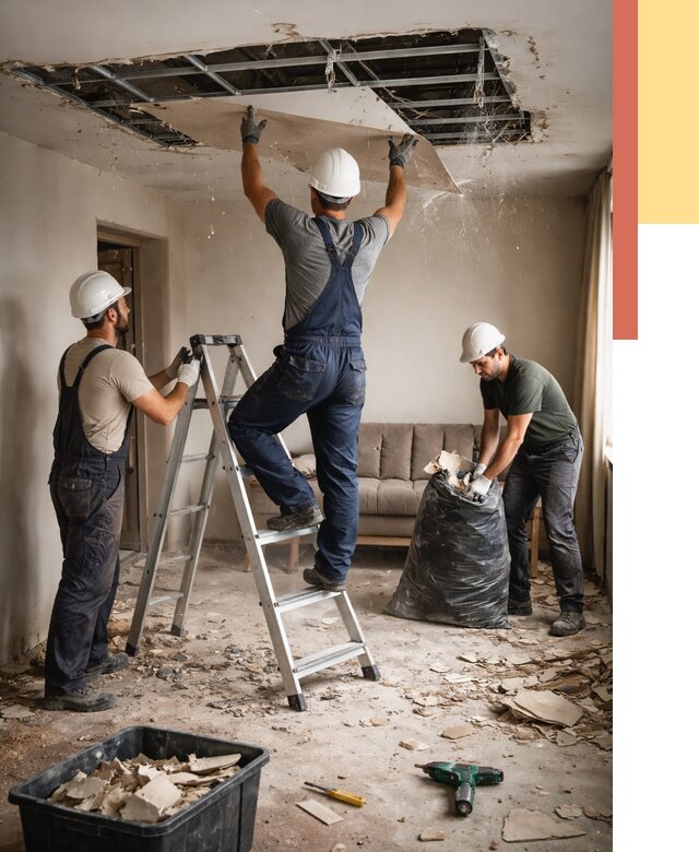 Демонтаж гипсокартонного потолка в Урюпинске от 433 руб. за м2 — ОТДЕЛОЧНИК-Рюп