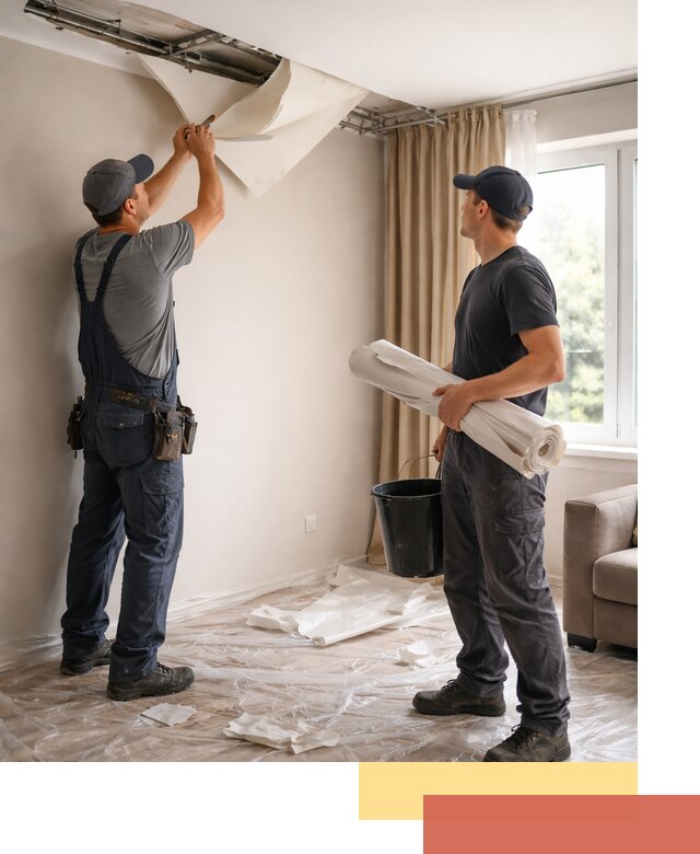 Демонтаж натяжного потолка в Урюпинске быстро и аккуратно