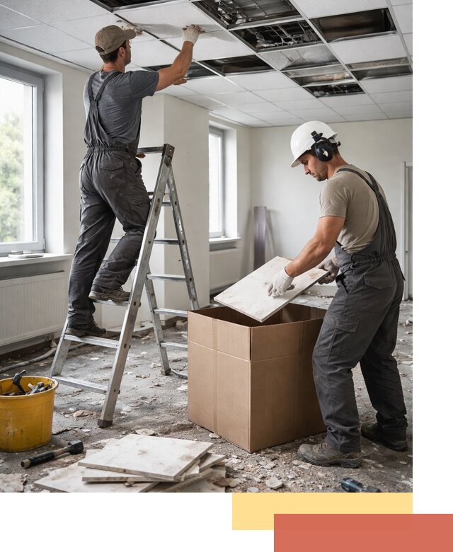 Демонтаж потолочной плитки в Урюпинске быстро и аккуратно