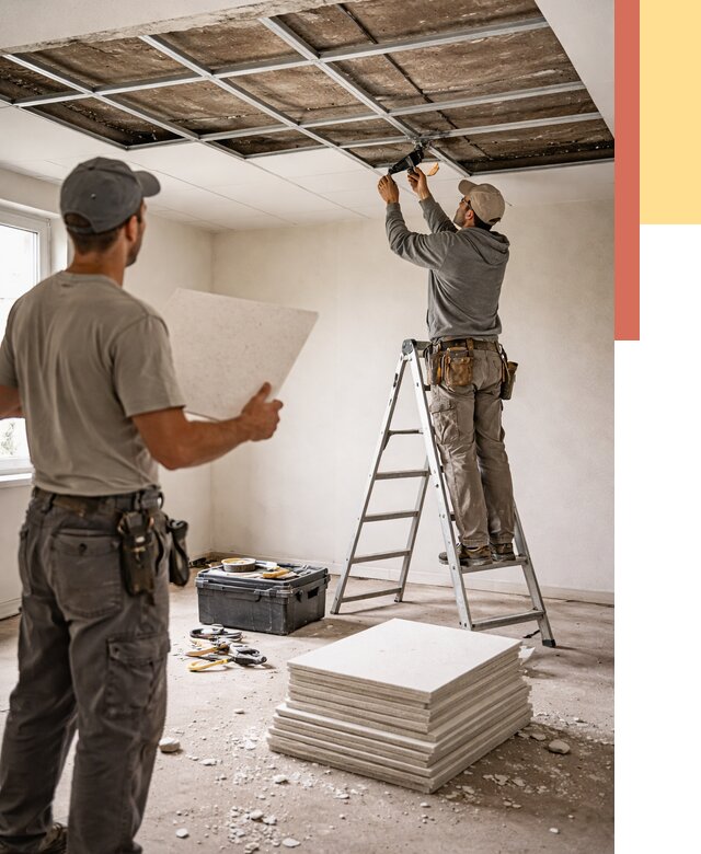 Замена плит подвесного потолка в Урюпинске от 1803 руб. быстро и недорого | ОТДЕЛОЧНИК-Рюп