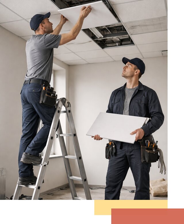 Обслуживание подвесного потолка в Урюпинске — ремонт и чистка