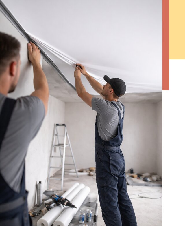 Монтаж матового натяжного потолка в Урюпинске от 4635 руб./м² — быстро и недорого | ОТДЕЛОЧНИК-Рюп