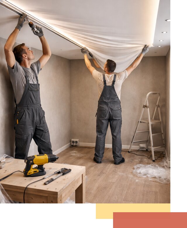 Монтаж натяжного потолка с подсветкой в Урюпинске цена и сроки