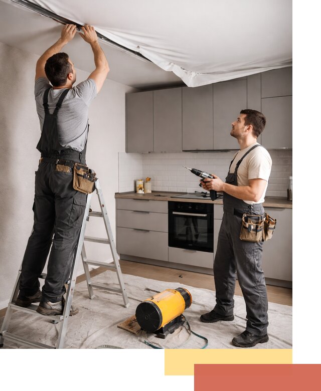 Монтаж натяжного потолка на кухне в Урюпинске