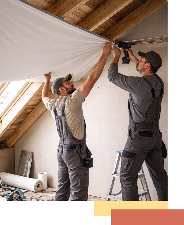 Монтаж натяжного потолка в мансарде в Урюпинске