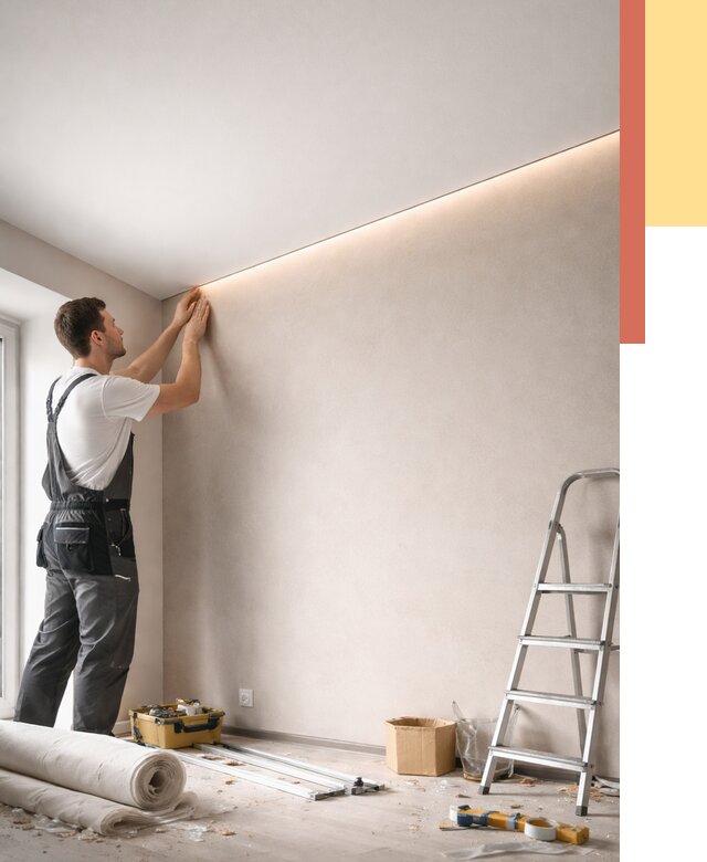 Теневые натяжные потолки в Урюпинске от 8447 руб. под ключ | ОТДЕЛОЧНИК-Рюп