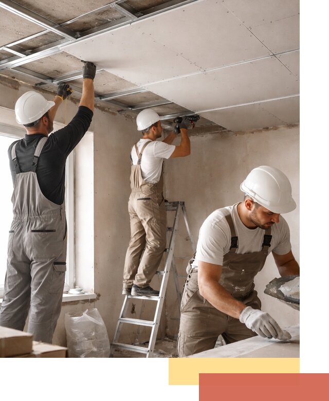 Одноуровневый потолок из гипсокартона в Урюпинске — монтаж и отделка