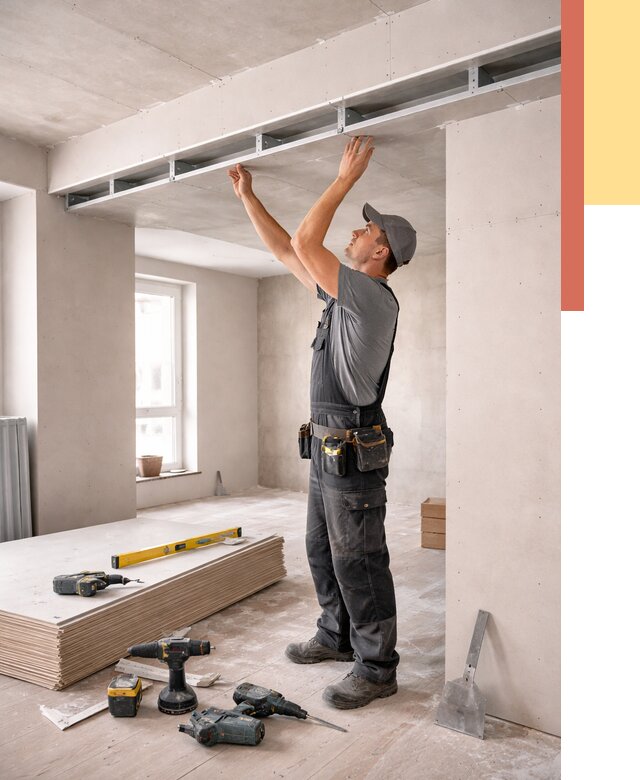 Потолок из гипсокартона с нишей в Урюпинске от 1288 руб. под ключ | ОТДЕЛОЧНИК-Рюп