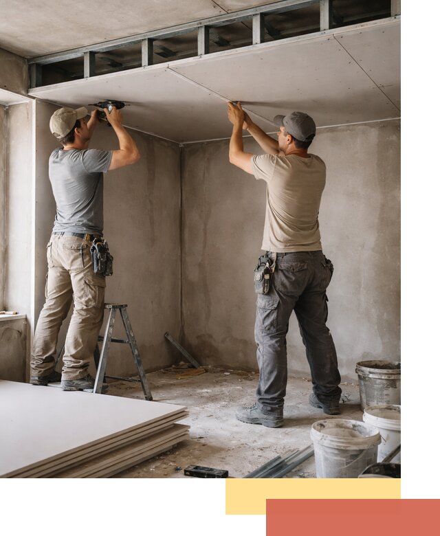 Короб из гипсокартона на потолке под ключ в Урюпинске