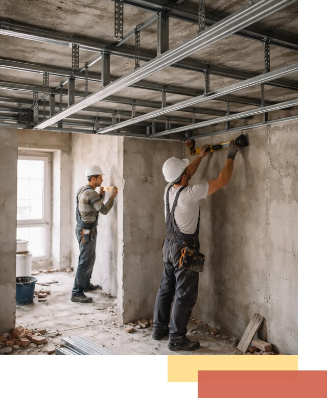 Монтаж каркаса потолка из профильного профиля в Урюпинске