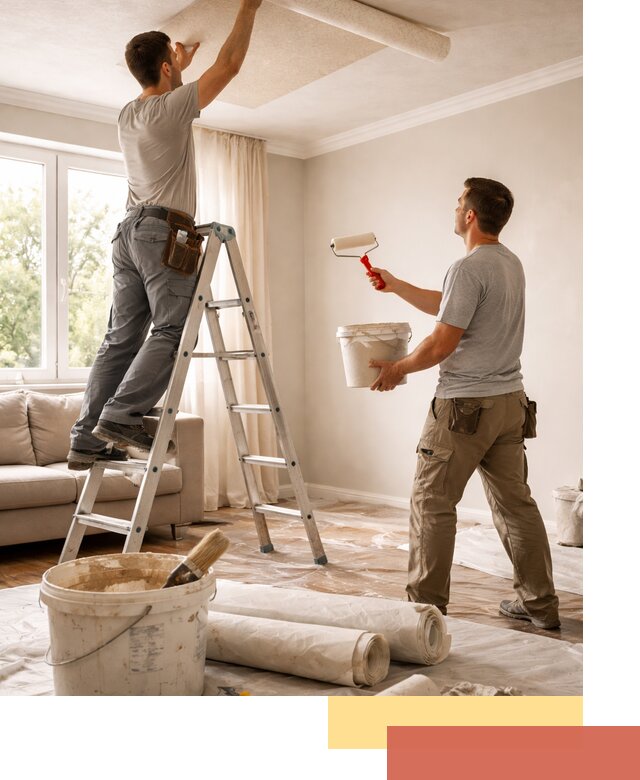 Поклейка обоев на потолок в Урюпинске — качественно и быстро