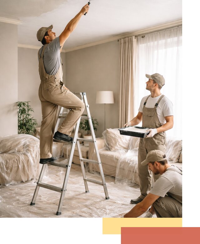 Покраска потолков акриловой краской в Урюпинске качественно и быстро