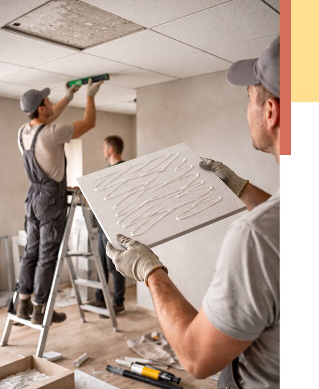 Монтаж потолочной плитки в Урюпинске от 4635 руб. — быстро и недорого | ОТДЕЛОЧНИК-Рюп