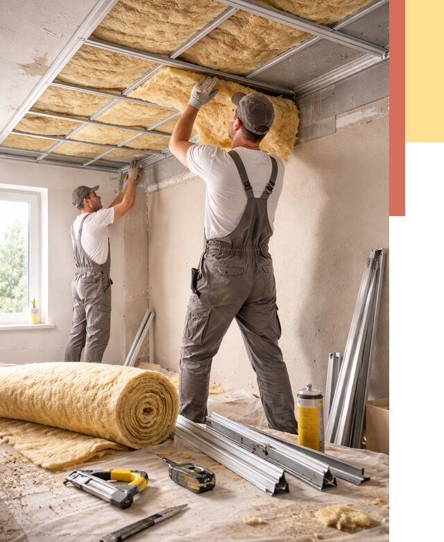 Утепление потолка в Урюпинске от 7417 руб/м2 — недорого, быстро, под ключ | ОТДЕЛОЧНИК-Рюп