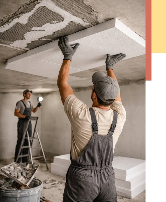 Утепление потолка пенопластом в Урюпинске от 4635 руб/м2 — недорого и быстро | ОТДЕЛОЧНИК-Рюп