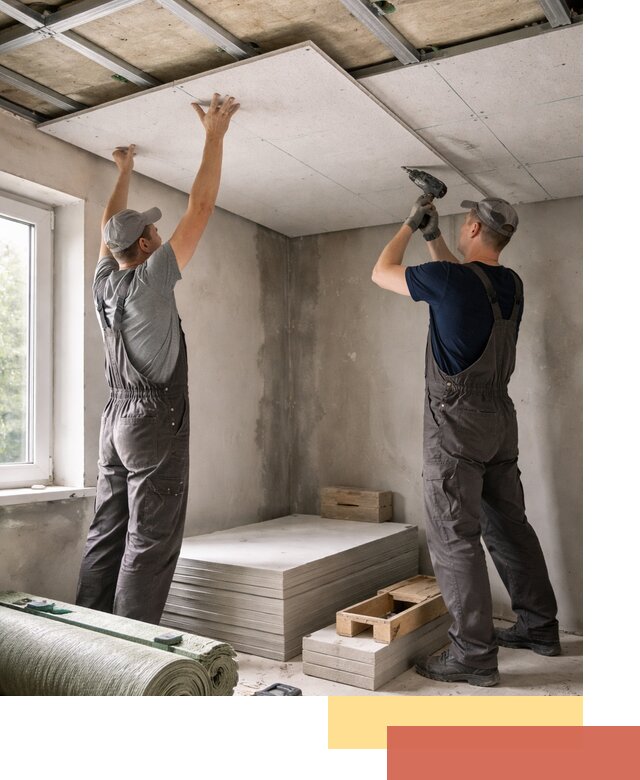 Шумоизоляция потолка панелями ЗИПС в Урюпинске